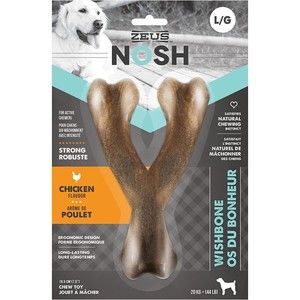 ZEUS Nosh Strong Wishbone chew Toys Large Dogs Active Chewers Chicken Flavor